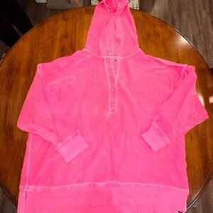 Aerie Vibrant Pink Hooded Pullover
